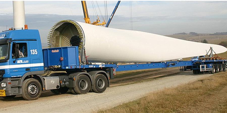 extendable telescopic trailer windmill tower wind turbine blade flatbed trailer low bed semi trailer 7